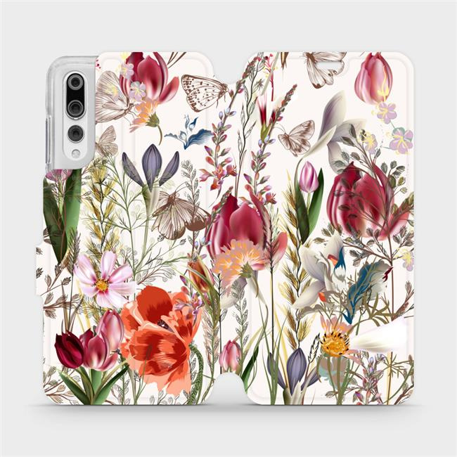 Flipové pouzdro Mobiwear - Huawei P20 Pro - MP01S Rozkvetlá louka