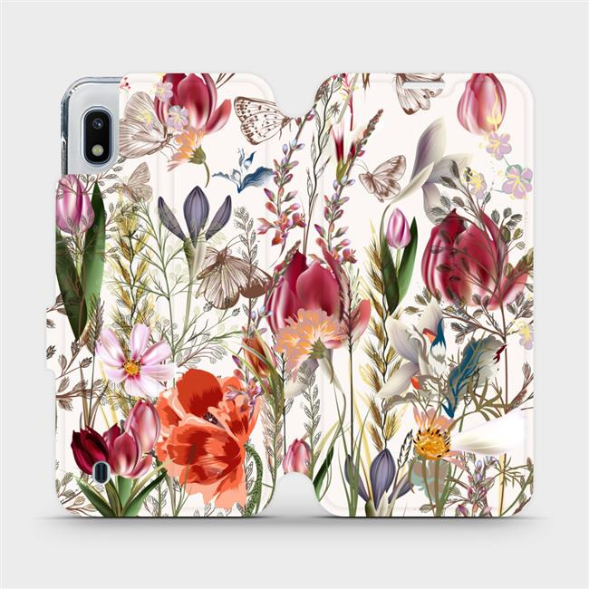 Flipové pouzdro Mobiwear - Samsung Galaxy A10 - MP01S Rozkvetlá louka