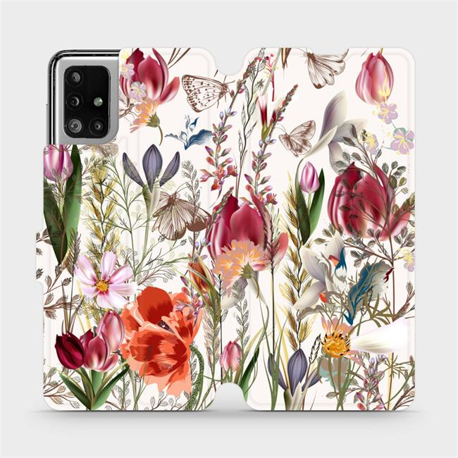 Flipové pouzdro Mobiwear - Samsung Galaxy M51 - MP01S Rozkvetlá louka