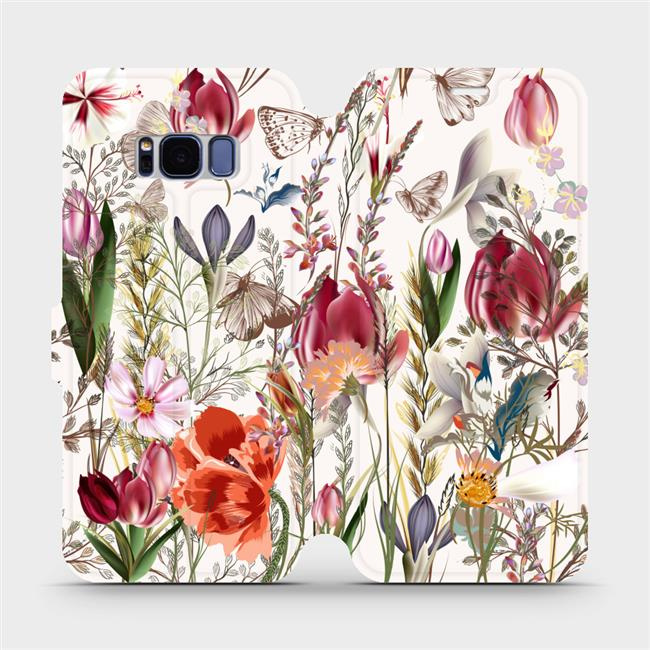 Flipové pouzdro Mobiwear - Samsung Galaxy S8 - MP01S Rozkvetlá louka