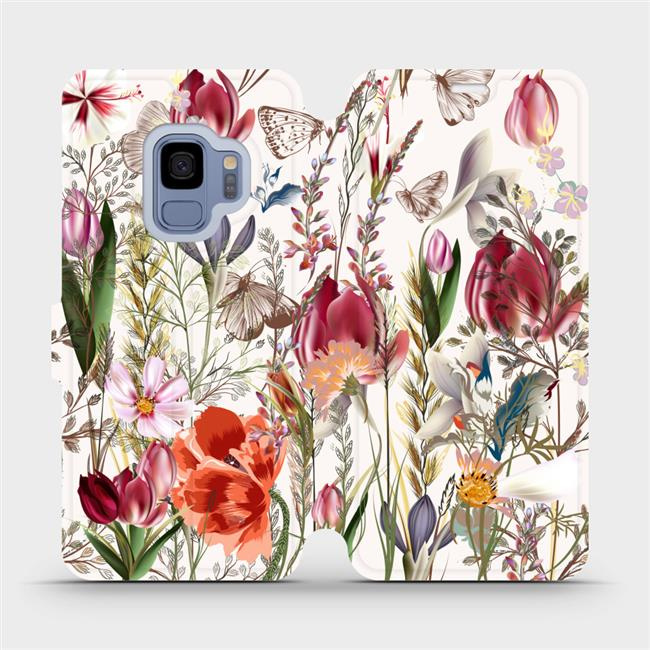 Flipové pouzdro Mobiwear - Samsung Galaxy S9 - MP01S Rozkvetlá louka