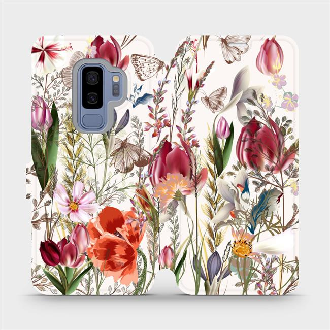 Flipové pouzdro Mobiwear - Samsung Galaxy S9 Plus - MP01S Rozkvetlá louka