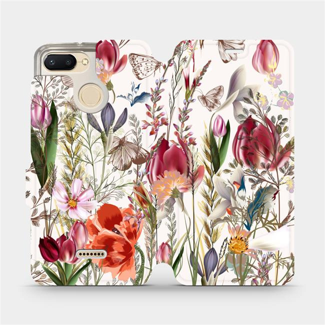 Flipové pouzdro Mobiwear - Xiaomi Redmi 6 - MP01S Rozkvetlá louka