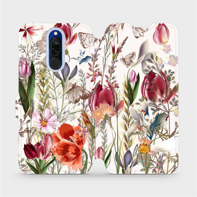 Flipové pouzdro Mobiwear - Xiaomi Redmi 8 - MP01S Rozkvetlá louka