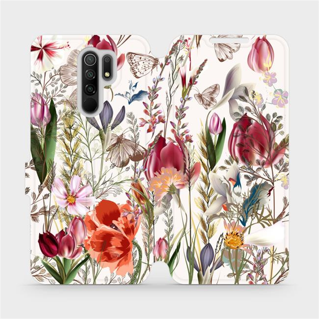 Flipové pouzdro Mobiwear - Xiaomi Redmi 9 - MP01S Rozkvetlá louka