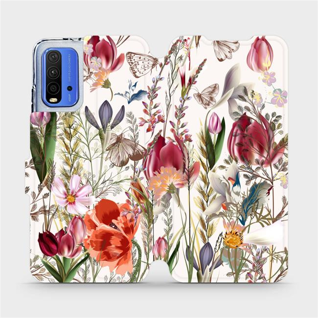 Flipové pouzdro Mobiwear - Xiaomi Redmi 9T - MP01S Rozkvetlá louka