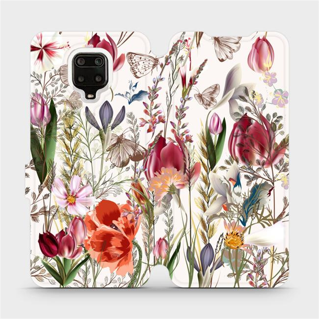 Flipové pouzdro Mobiwear - Xiaomi Redmi Note 9 Pro - MP01S Rozkvetlá louka