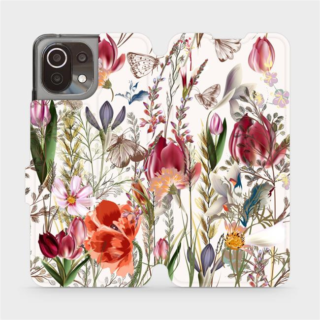 Flipové pouzdro Mobiwear - Xiaomi Mi 11 Lite - MP01S Rozkvetlá louka