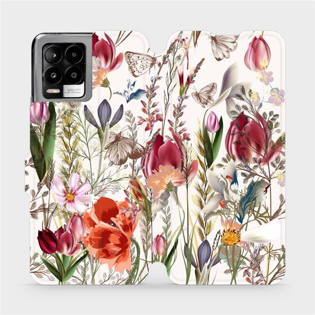 Flipové pouzdro Mobiwear - Realme 8 - MP01S Rozkvetlá louka