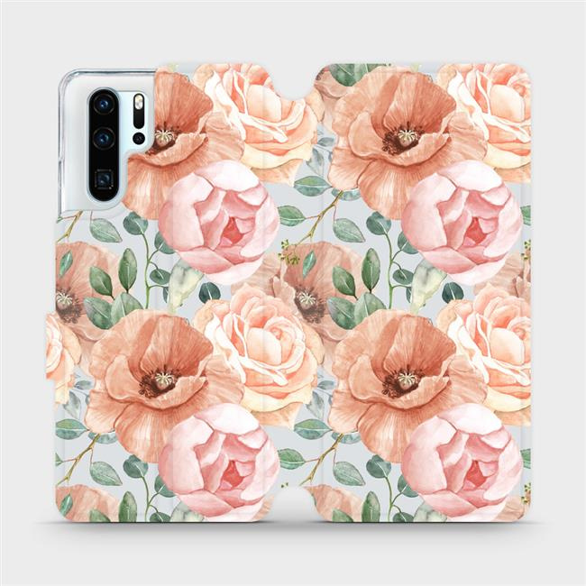 Flipové pouzdro Mobiwear - Huawei P30 Pro - MP02S Pastelové květy