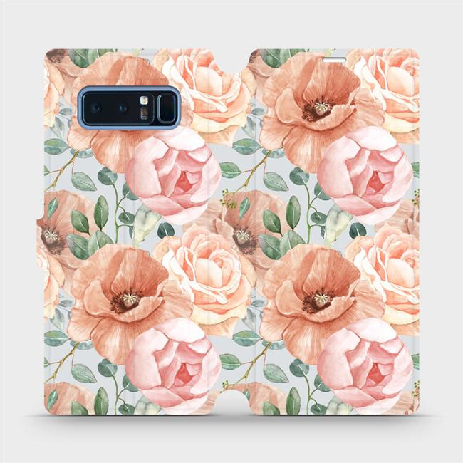 Flipové pouzdro Mobiwear - Samsung Galaxy Note 8 - MP02S Pastelové květy