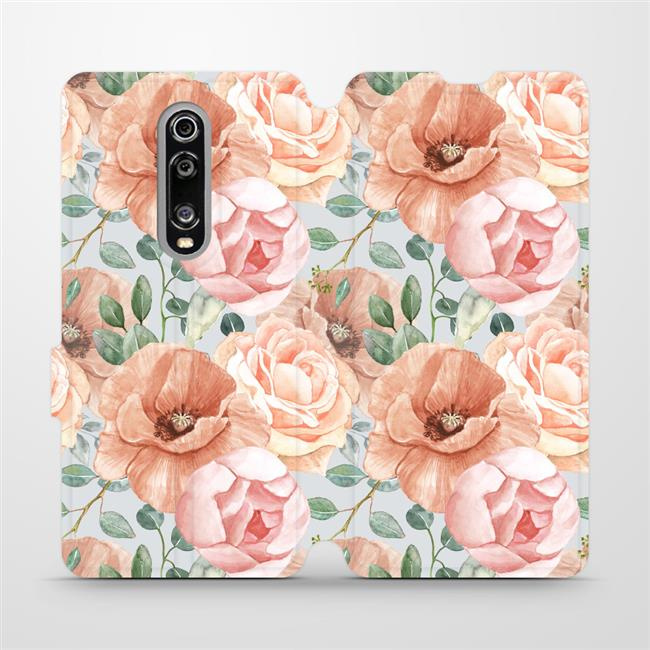 Flipové pouzdro Mobiwear - Xiaomi Mi 9T Pro - MP02S Pastelové květy