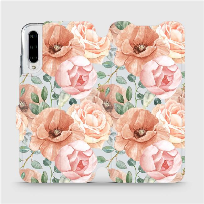 Flipové pouzdro Mobiwear - Xiaomi Mi A3 - MP02S Pastelové květy