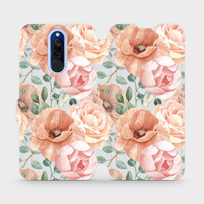 Flipové pouzdro Mobiwear - Xiaomi Redmi 8 - MP02S Pastelové květy