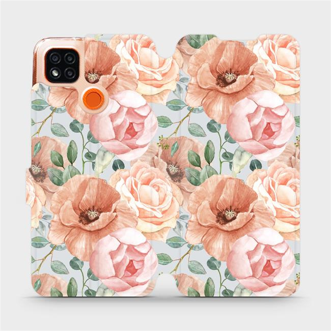Flipové pouzdro Mobiwear - Xiaomi Redmi 9C - MP02S Pastelové květy