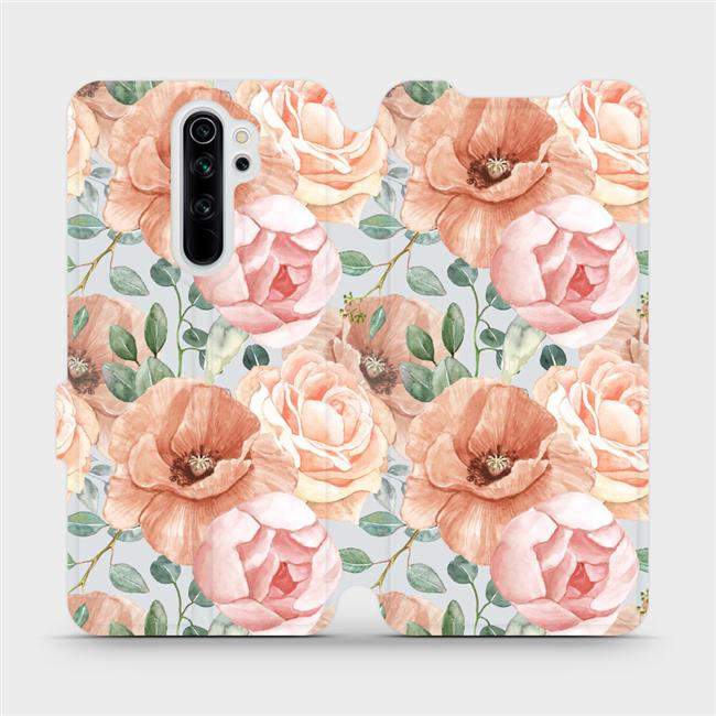 Flipové pouzdro Mobiwear - Xiaomi Redmi Note 8 Pro - MP02S Pastelové květy
