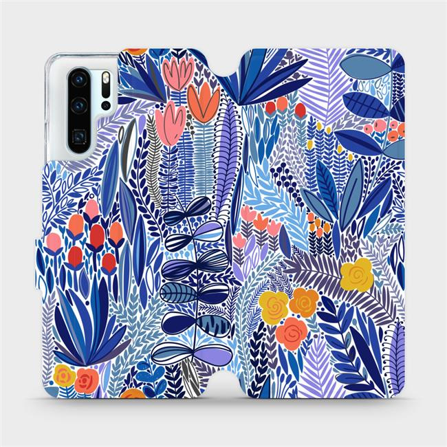 Flipové pouzdro Mobiwear - Huawei P30 Pro - MP03P Modrá květena