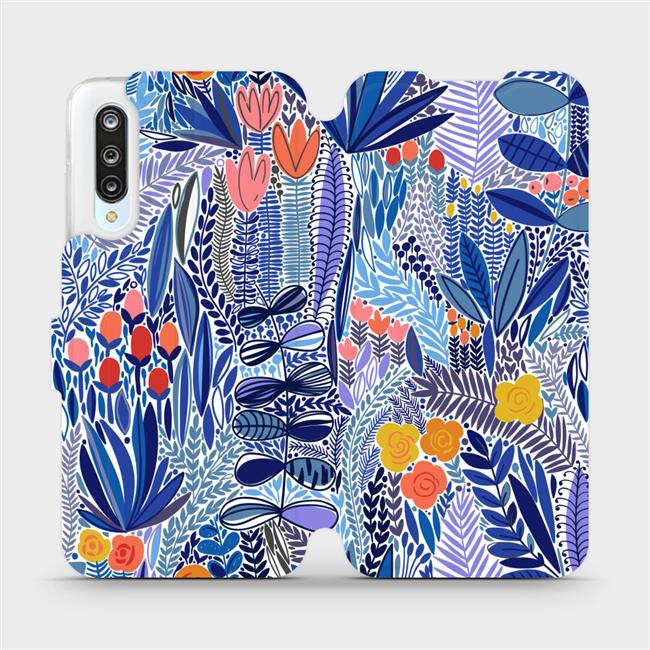 Flipové pouzdro Mobiwear - Xiaomi Mi 9 Lite - MP03P Modrá květena