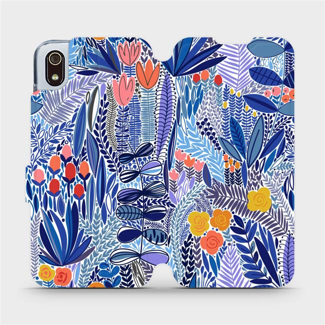Flipové pouzdro Mobiwear - Xiaomi Redmi 7A - MP03P Modrá květena
