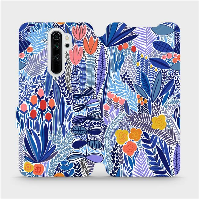 Flipové pouzdro Mobiwear - Xiaomi Redmi Note 8 Pro - MP03P Modrá květena