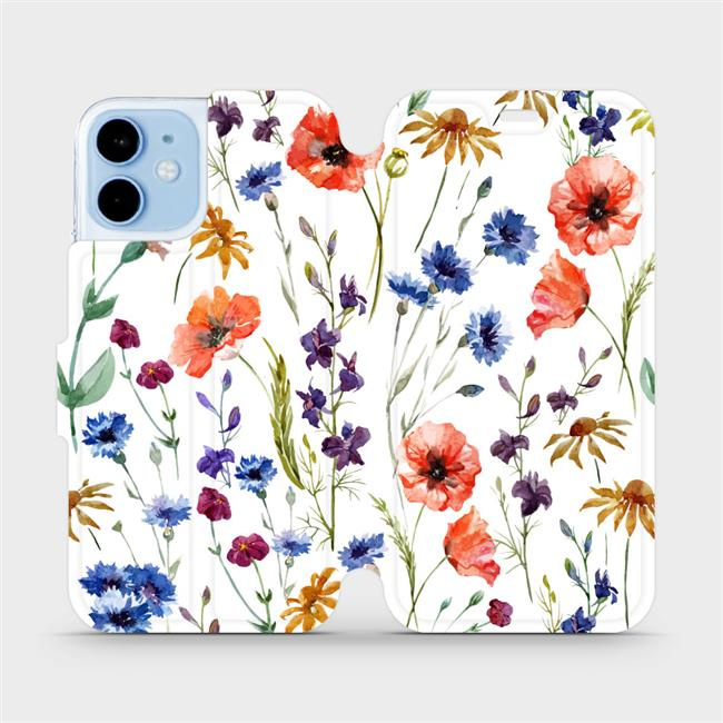 Flipové pouzdro Mobiwear - Apple iPhone 12 Mini - MP04S Luční kvítí
