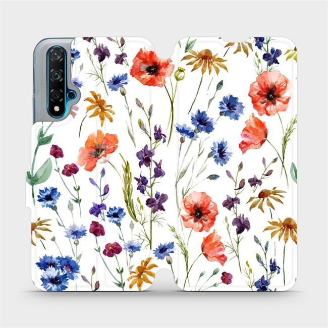 Flipové pouzdro Mobiwear - Huawei Nova 5T - MP04S Luční kvítí