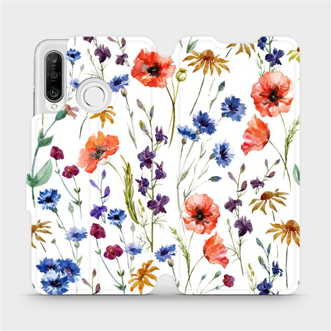 Flipové pouzdro Mobiwear - Huawei P30 Lite - MP04S Luční kvítí