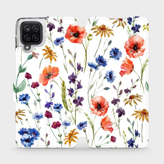 Flipové pouzdro Mobiwear - Samsung Galaxy A12 - MP04S Luční kvítí