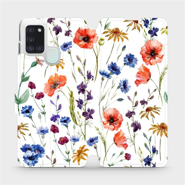 Flipové pouzdro Mobiwear - Samsung Galaxy A21S - MP04S Luční kvítí