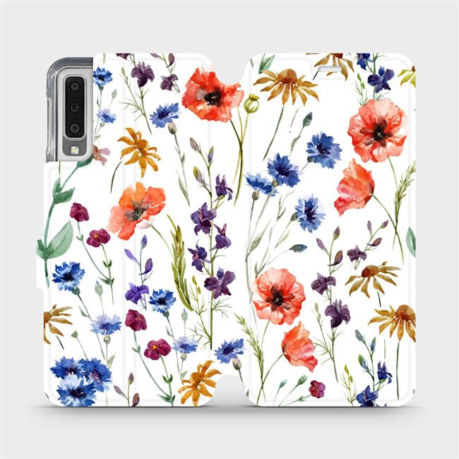 Flipové pouzdro Mobiwear - Samsung Galaxy A7 2018 - MP04S Luční kvítí