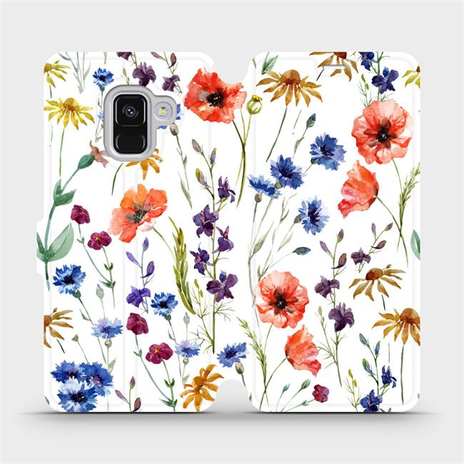 Flipové pouzdro Mobiwear - Samsung Galaxy A8 2018 - MP04S Luční kvítí