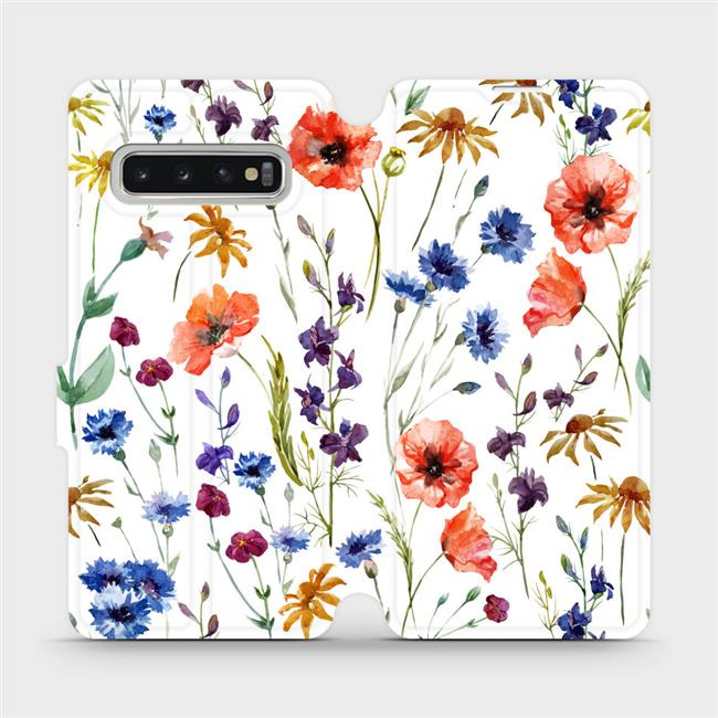 Flipové pouzdro Mobiwear - Samsung Galaxy S10 - MP04S Luční kvítí