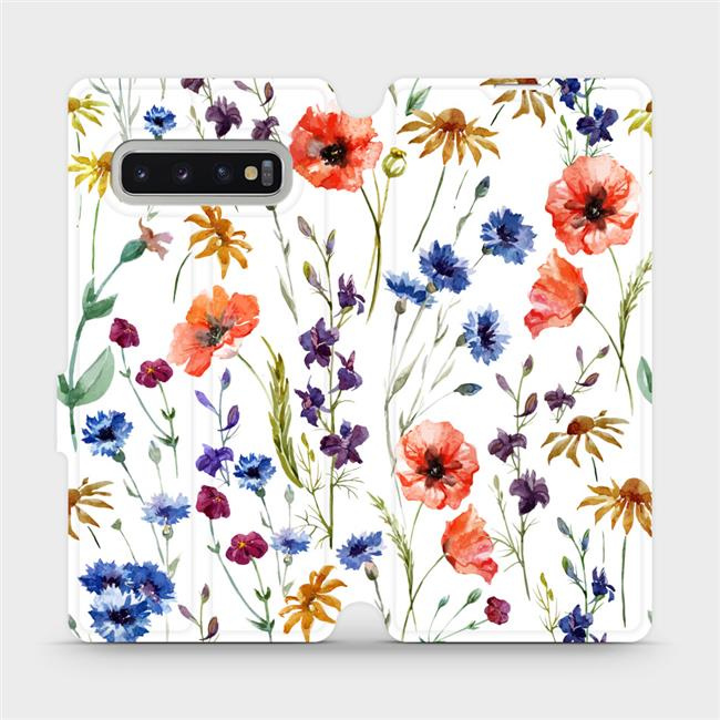 Flipové pouzdro Mobiwear - Samsung Galaxy S10 Plus - MP04S Luční kvítí