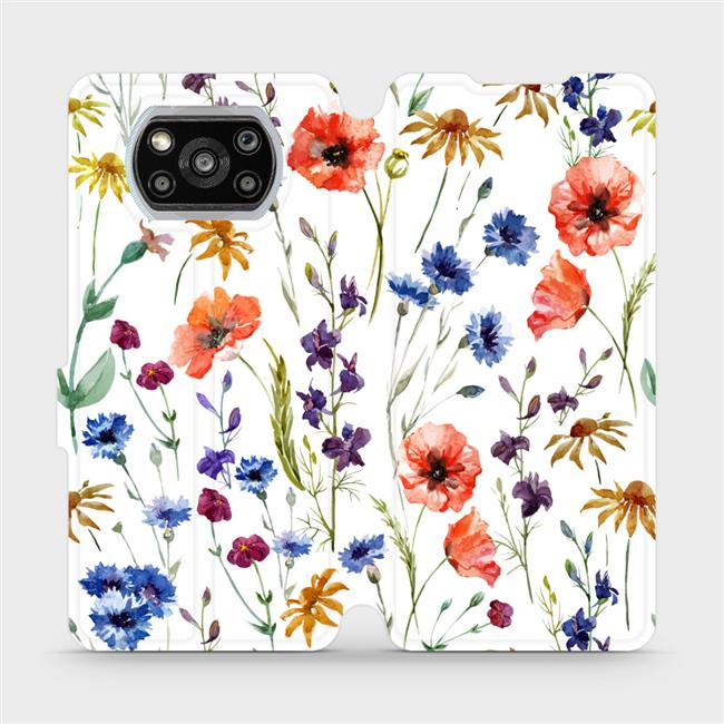 Flipové pouzdro Mobiwear - Xiaomi POCO X3 NFC - MP04S Luční kvítí