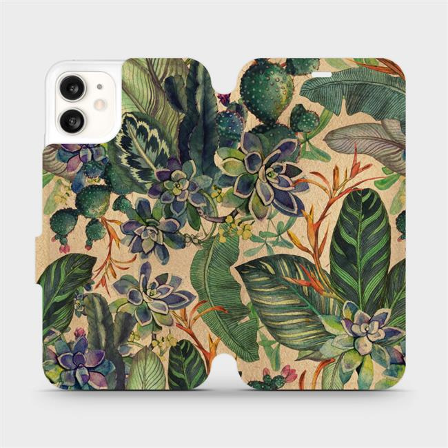 Flipové pouzdro Mobiwear - Apple iPhone 11 - VP05S Sukulenty