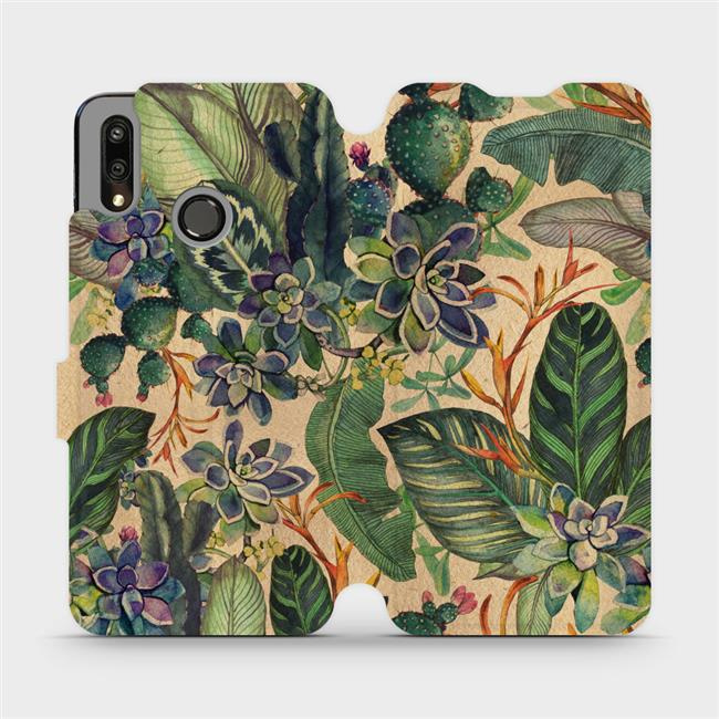 Flipové pouzdro Mobiwear - Huawei P Smart 2019 - VP05S Sukulenty