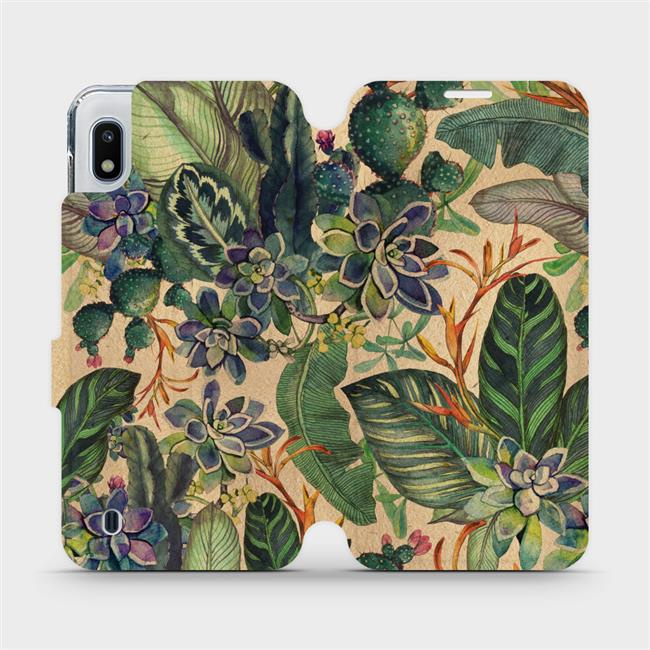 Flipové pouzdro Mobiwear - Samsung Galaxy A10 - VP05S Sukulenty