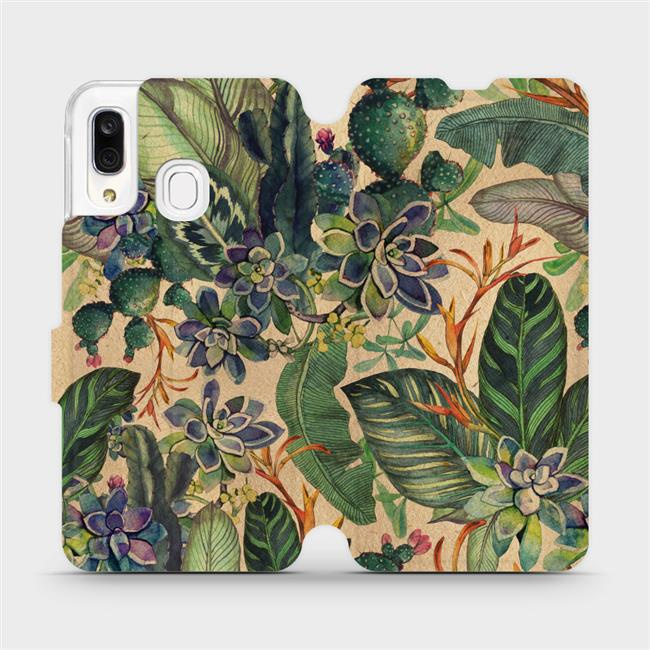 Flipové pouzdro Mobiwear - Samsung Galaxy A40 - VP05S Sukulenty