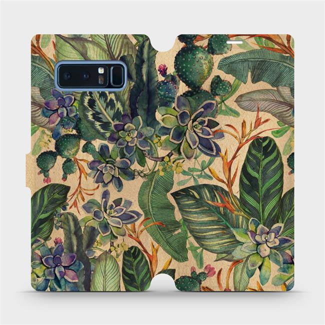 Flipové pouzdro Mobiwear - Samsung Galaxy Note 8 - VP05S Sukulenty