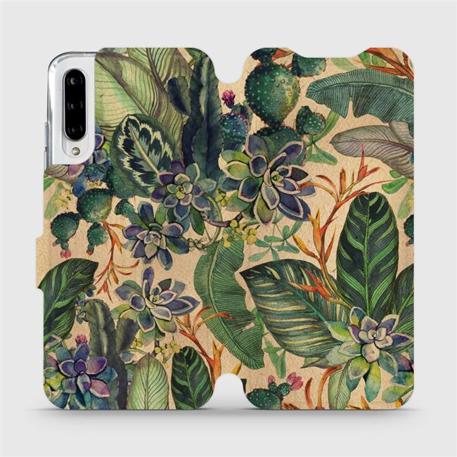 Flipové pouzdro Mobiwear - Xiaomi Mi A3 - VP05S Sukulenty