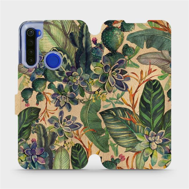 Flipové pouzdro Mobiwear - Xiaomi Redmi Note 8T - VP05S Sukulenty