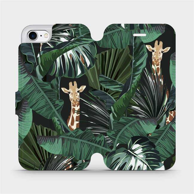 Flipové pouzdro Mobiwear - Apple iPhone 8 - VP06P Žirafky