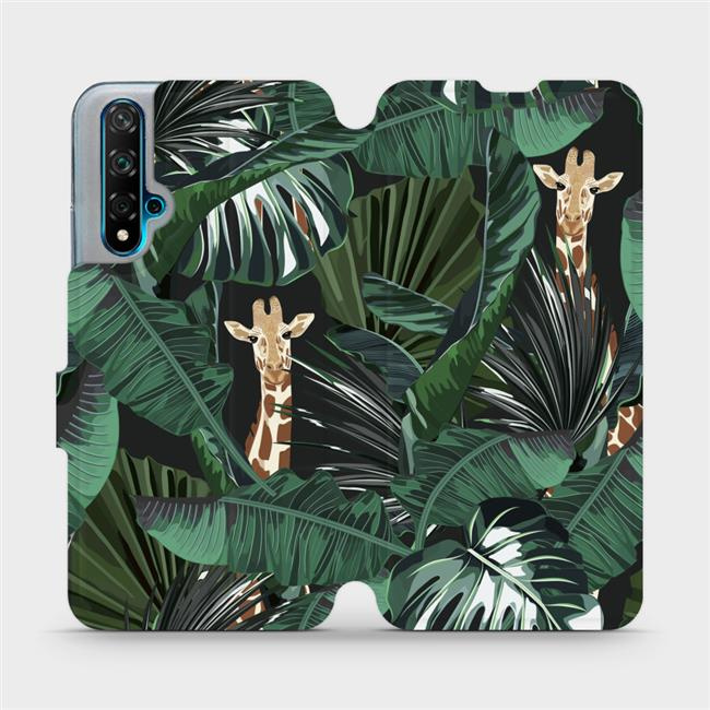 Flipové pouzdro Mobiwear - Huawei Nova 5T - VP06P Žirafky