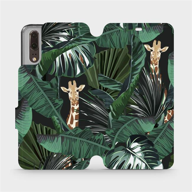 Flipové pouzdro Mobiwear - Huawei P20 - VP06P Žirafky