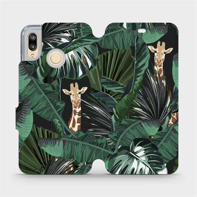 Flipové pouzdro Mobiwear - Huawei P20 Lite - VP06P Žirafky