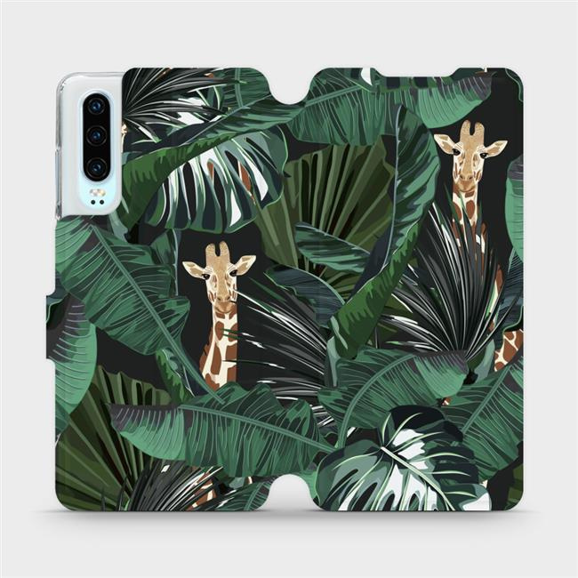 Flipové pouzdro Mobiwear - Huawei P30 - VP06P Žirafky