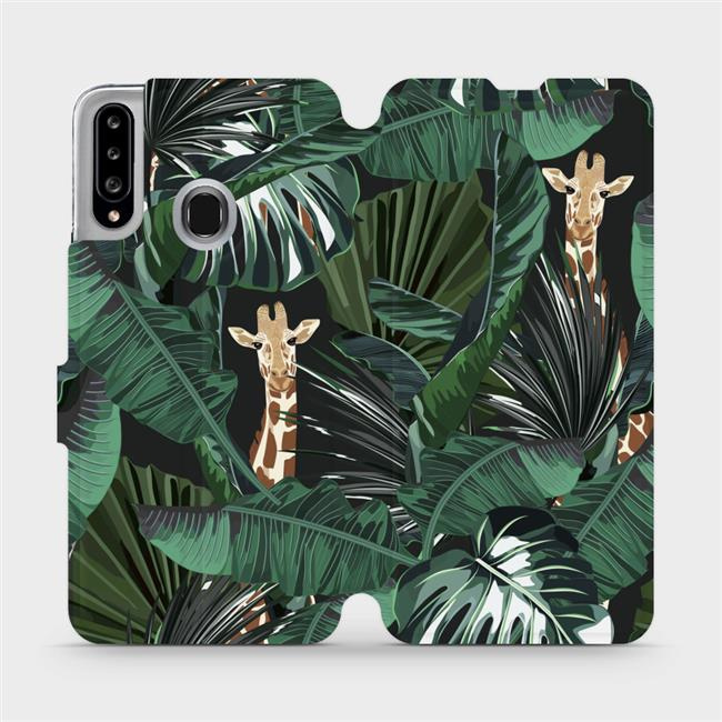 Flipové pouzdro Mobiwear - Samsung Galaxy A20S - VP06P Žirafky