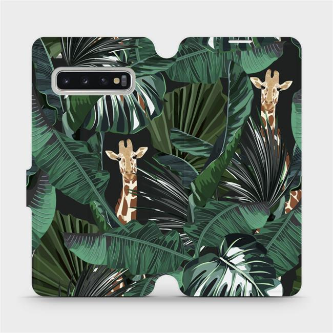 Flipové pouzdro Mobiwear - Samsung Galaxy S10 - VP06P Žirafky
