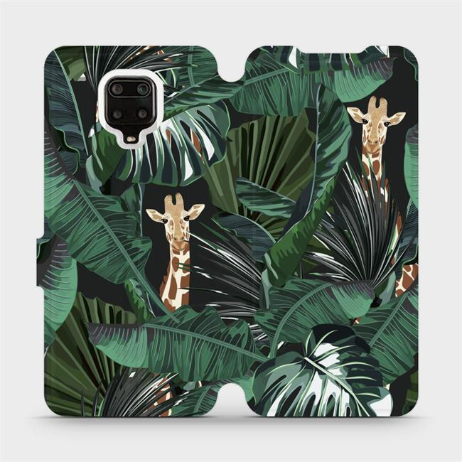 Flipové pouzdro Mobiwear - Xiaomi Redmi Note 9 Pro - VP06P Žirafky
