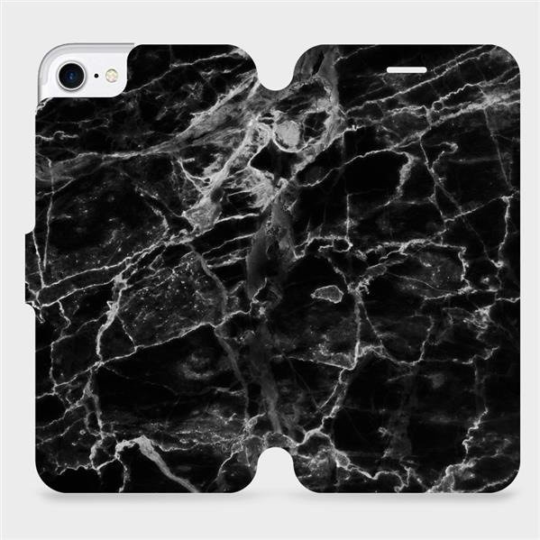 Flipové pouzdro Mobiwear - Apple iPhone 7 - V056P Černý mramor